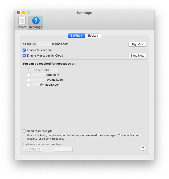 set up imessage mac phone number