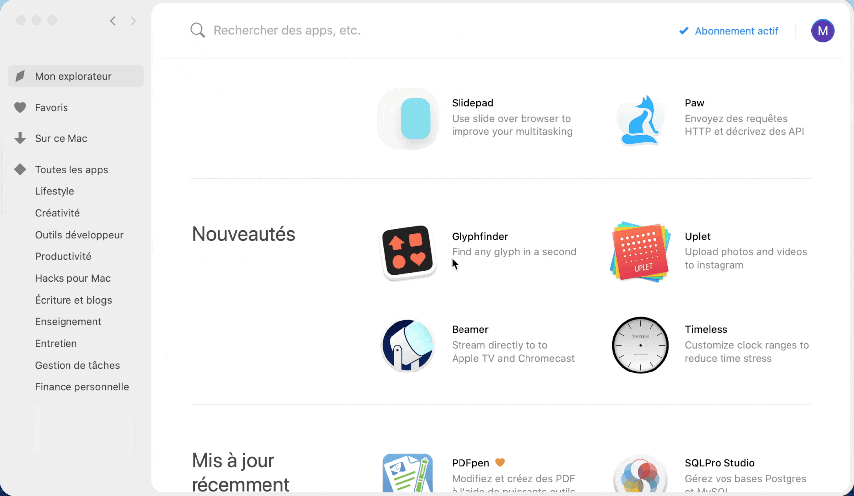Découvrez de nouvelles applications Découvrez de nouvelles applications