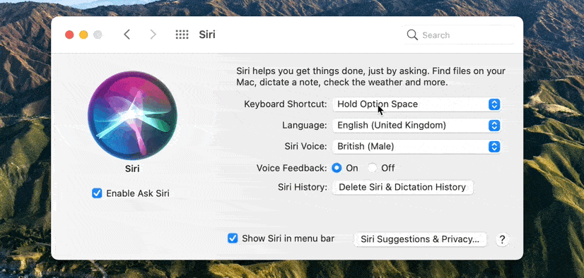 Siri's keyboard customization