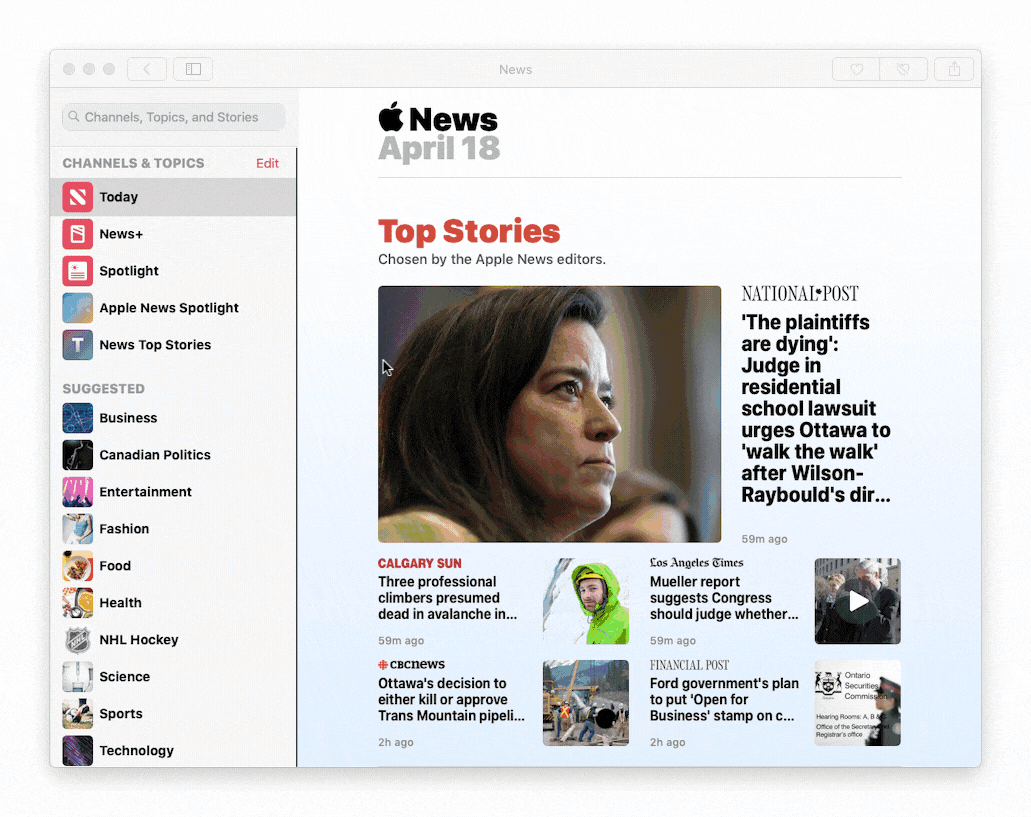 apple news plus magazine list