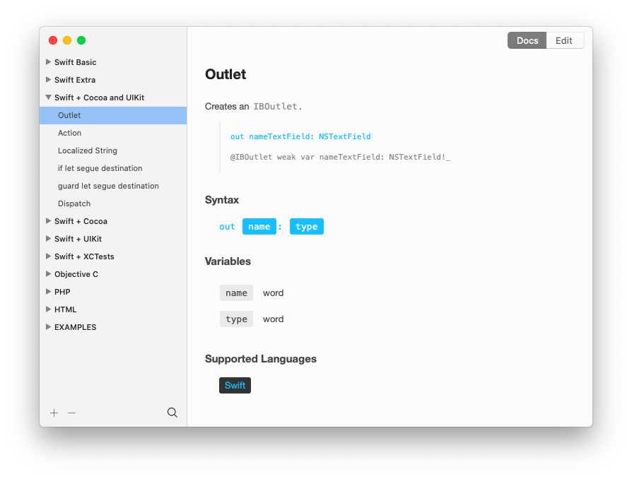 Editor Aplikasi Diperpanjang Mac TeaCode
