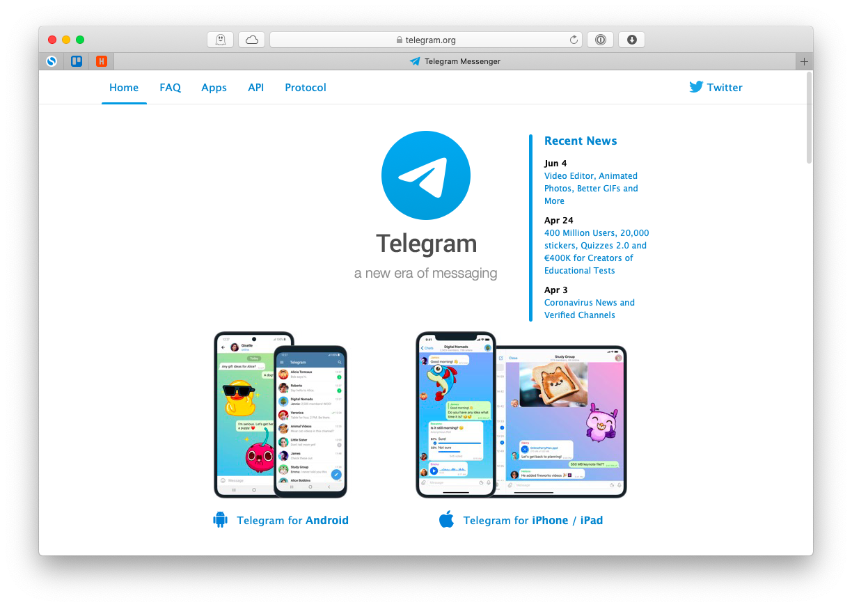 for mac download Telegram 4.8.7