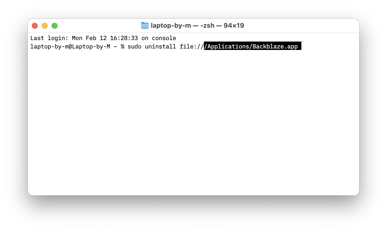 Desinstalando aplicativos usando o Terminal