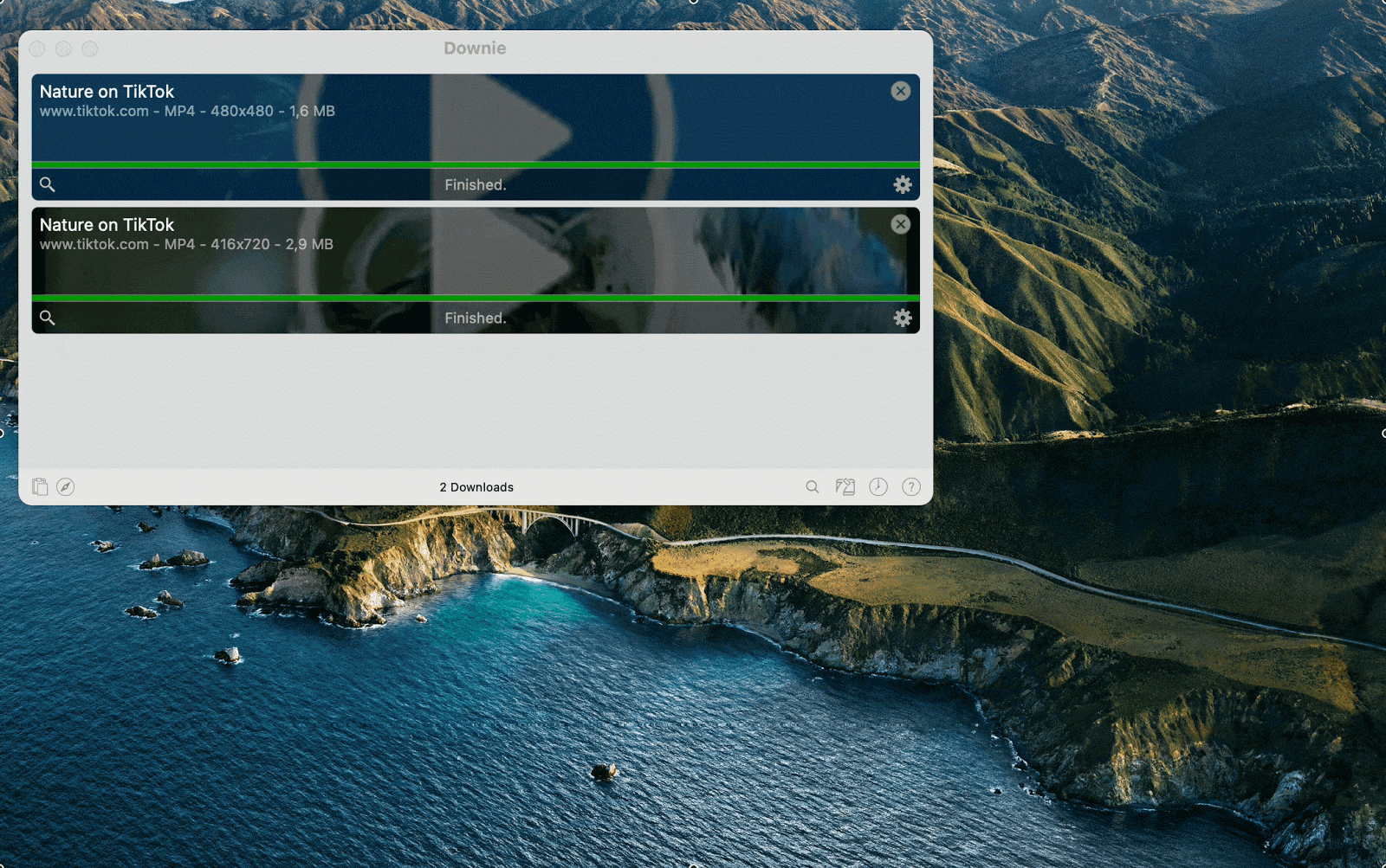 Guardar videos de TikTok en Mac con el descargador Downie