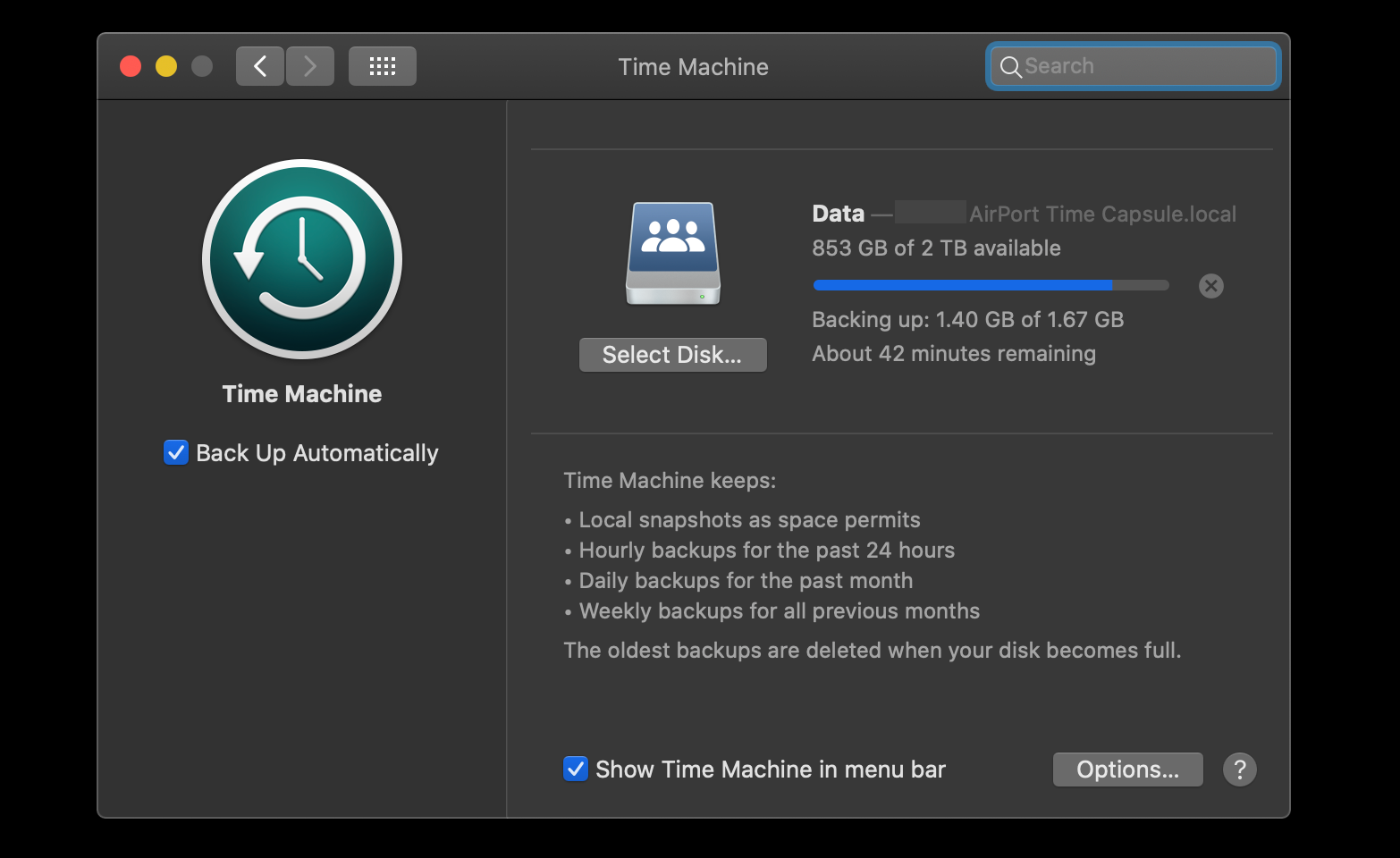 install time machine on mac