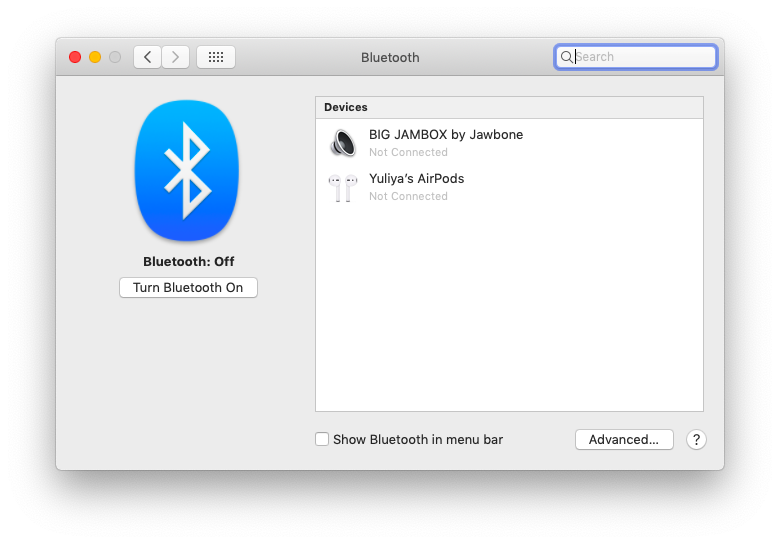 Как узнать mac адрес bluetooth устройства ios