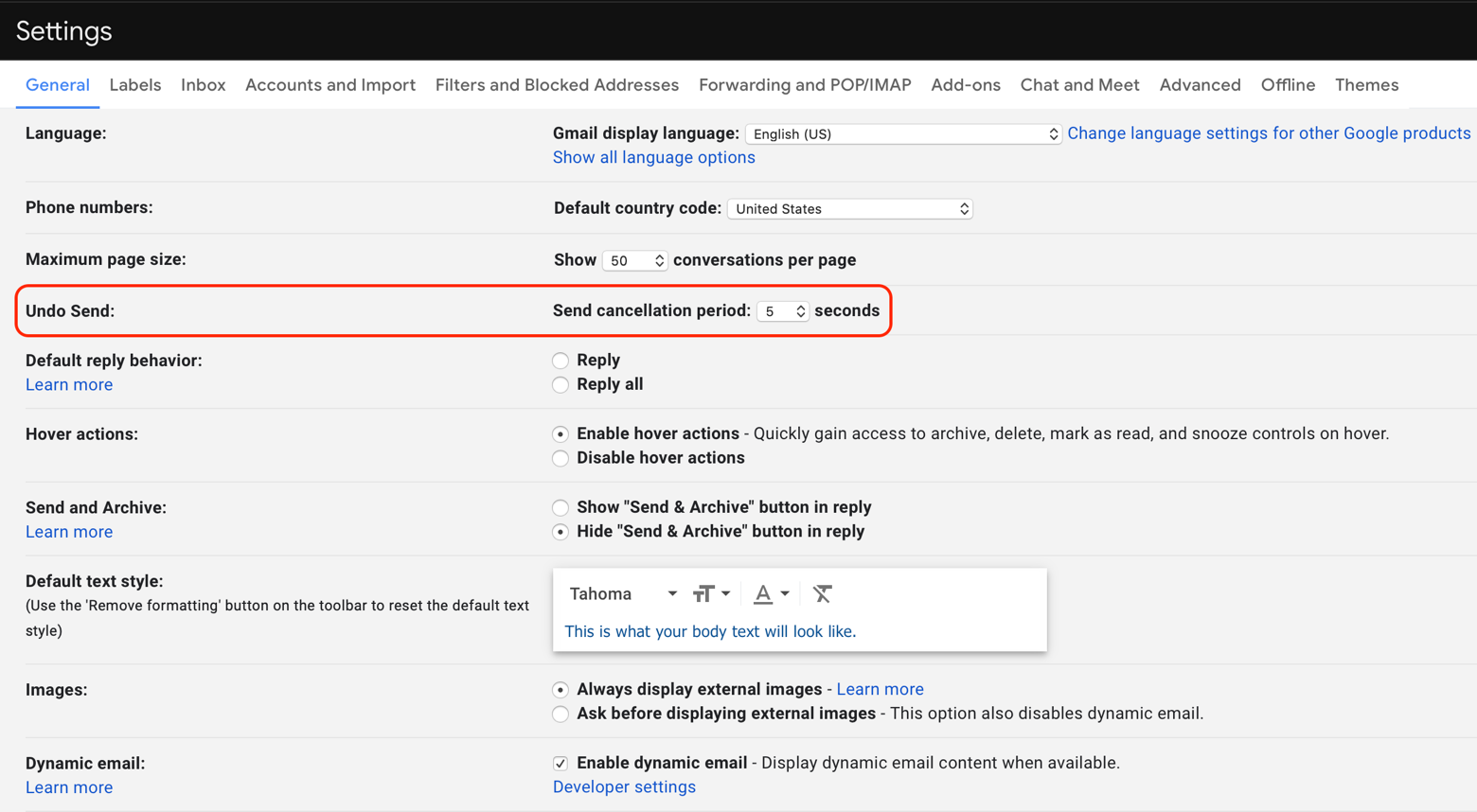 mobile email settings for gmail