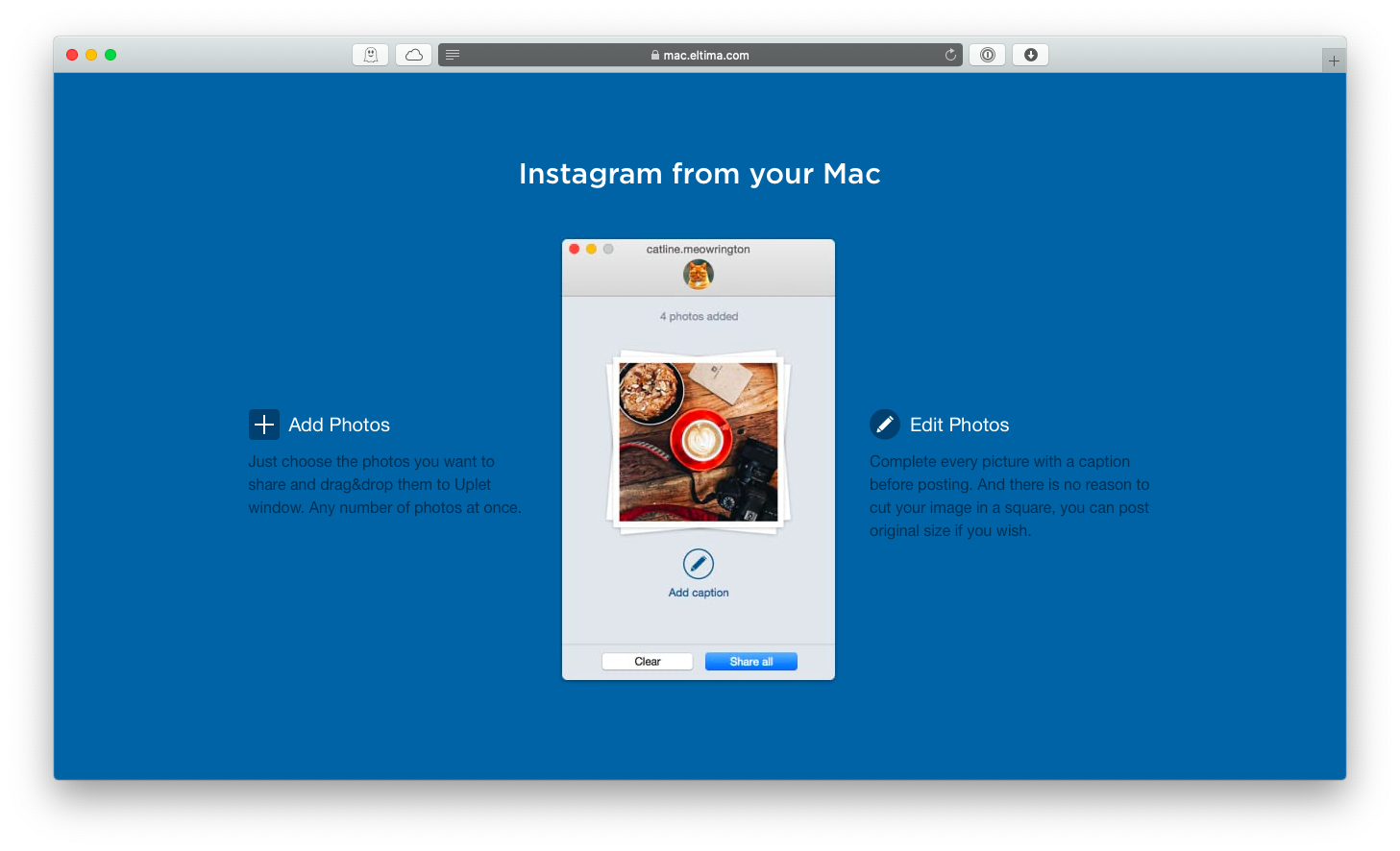 app for instagram on mac