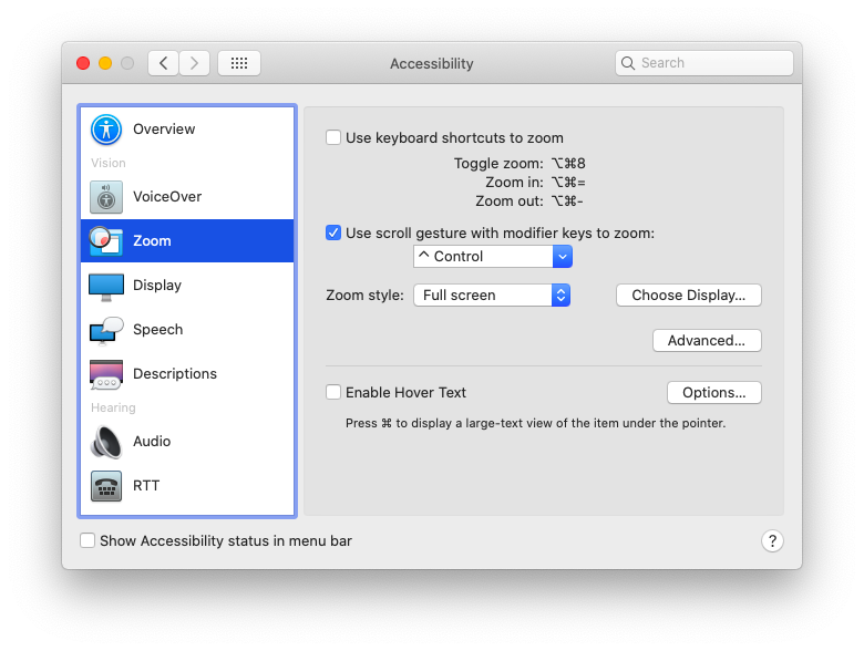 Keyboard Button On Mac To Zoom Out All Apps