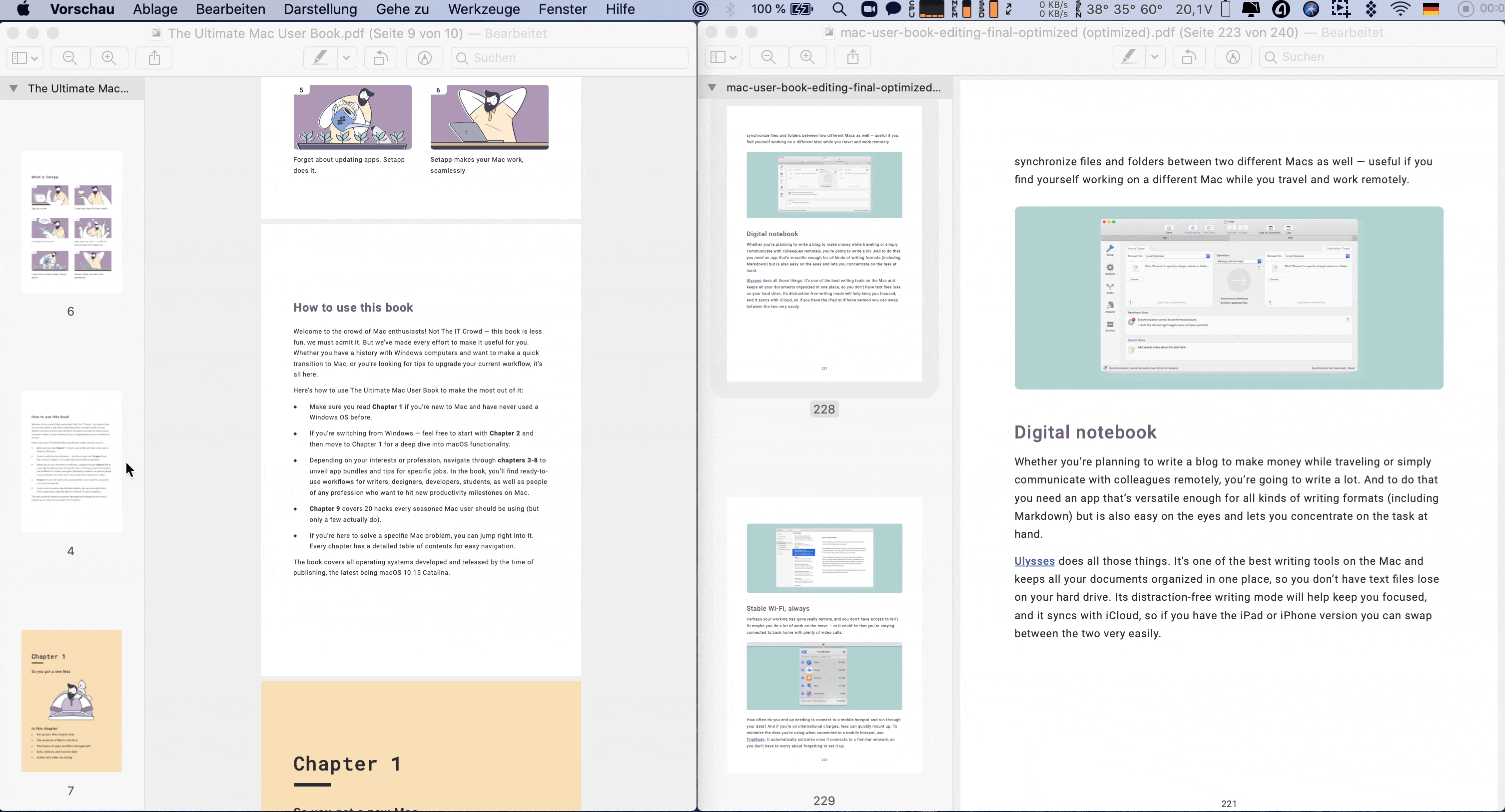 PDFs auf dem Mac per Vorschaufunktion zusammenfügen