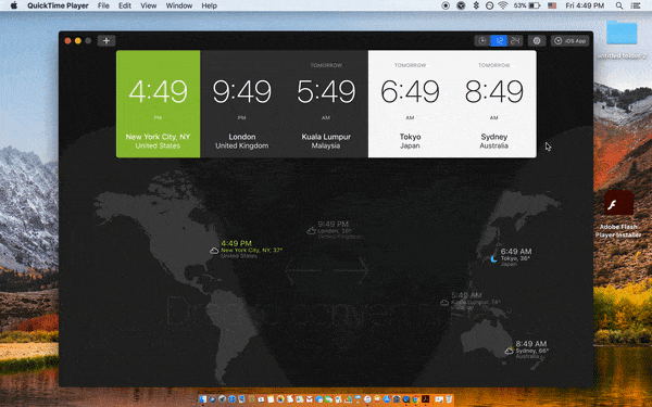 world clock pro screensaver