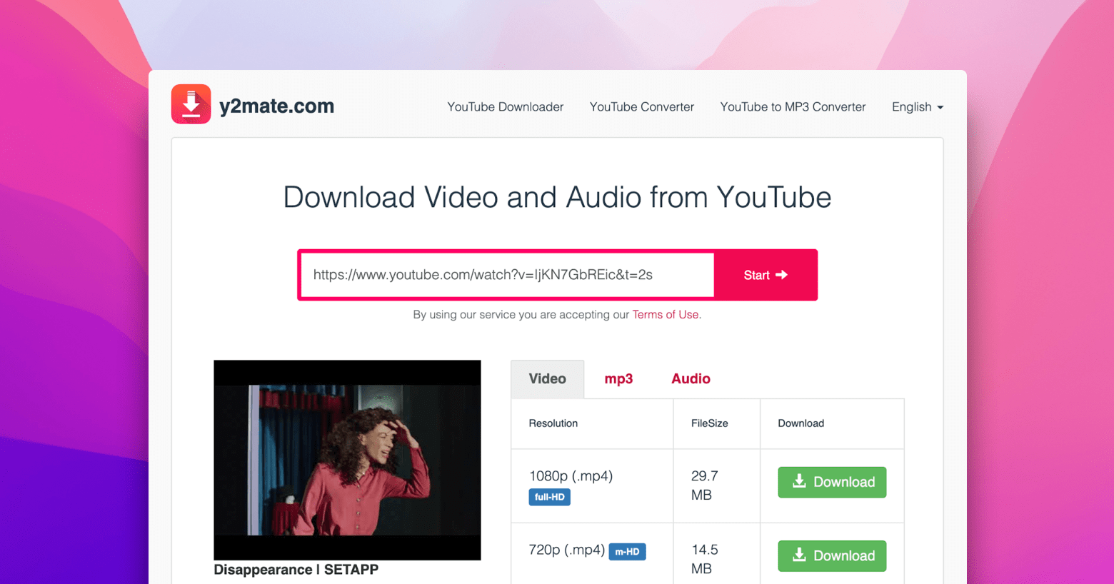 youtube downloader y2mate