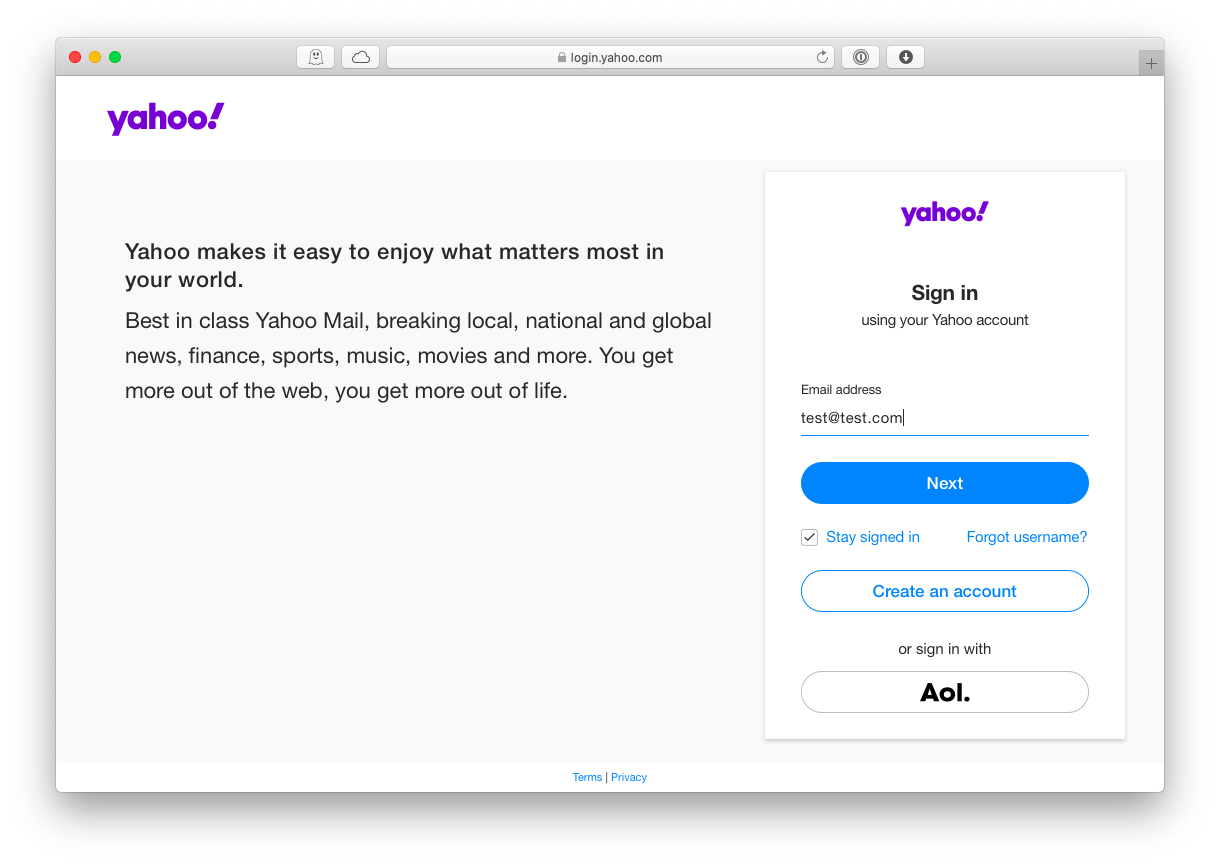 Yahoo verwijder account Mac email