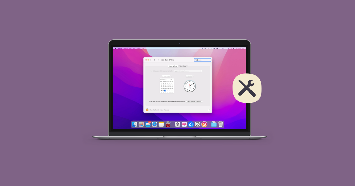 Fix “Your clock is ahead” error on Mac