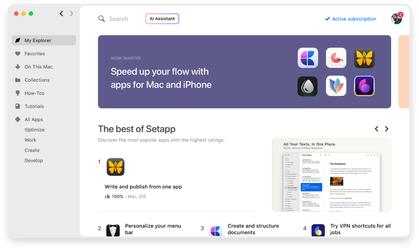 Try Setapp | 30-day free trial