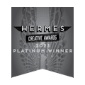 Hermes creative awards, 2023 platinum winner badge