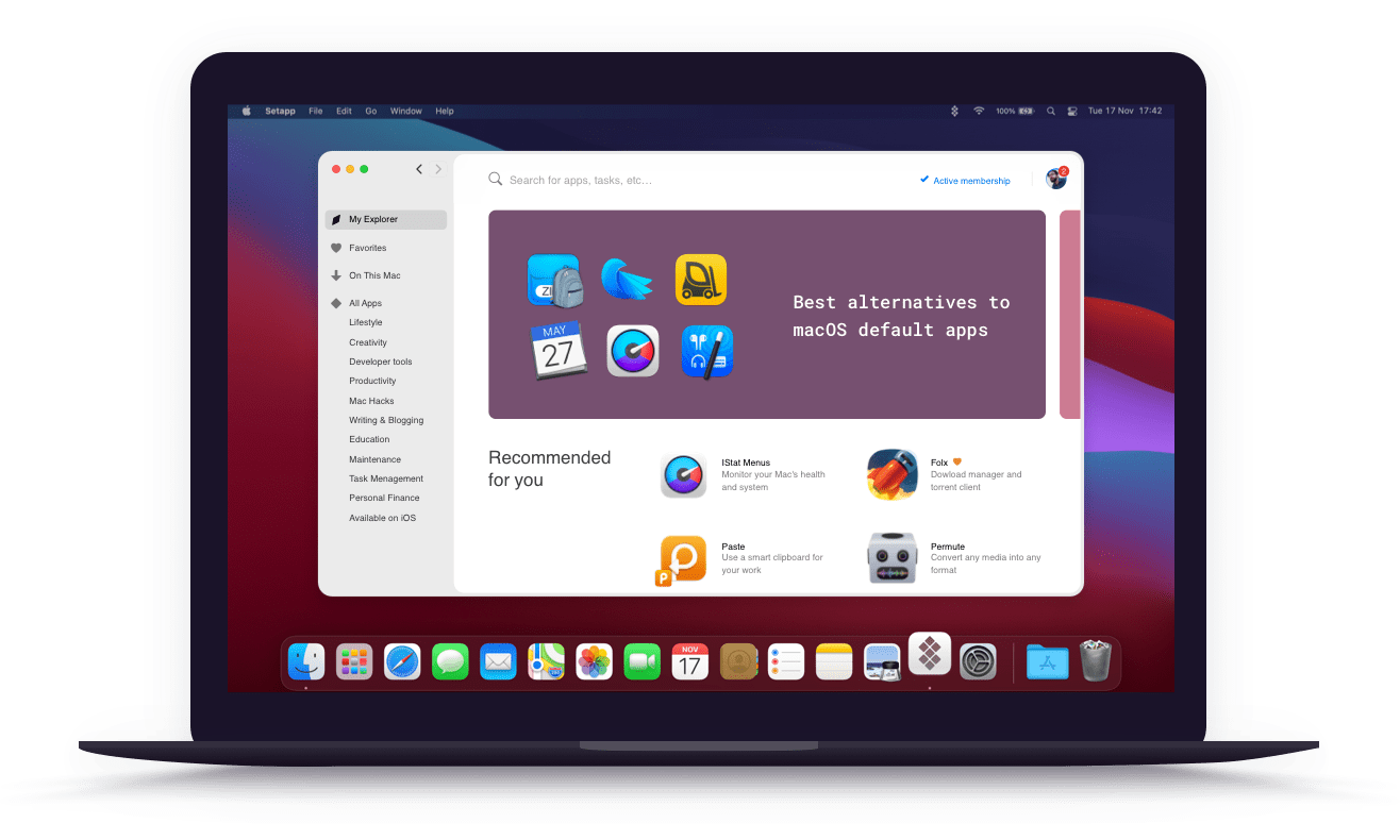 Macbook with Setapp